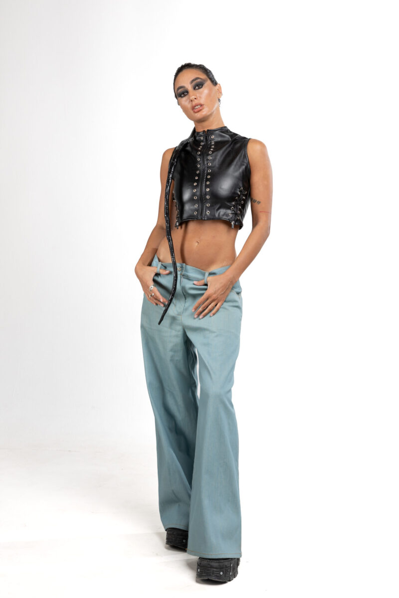 Reverie Printed Baggy Jeans - Image 2