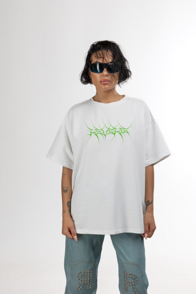 Reverie Oversized Green Spikes T-shirt (unisex)