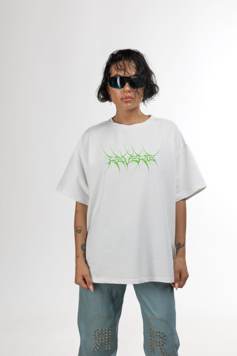 Reverie Oversized Green Spikes T-shirt (unisex) - Image 2