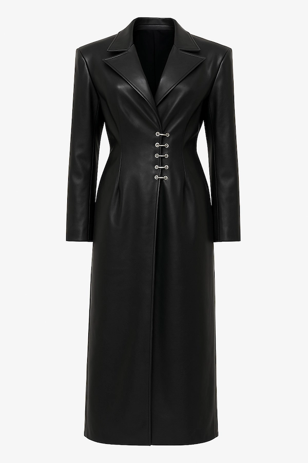 Aurora Faux Leather Maxi Coat