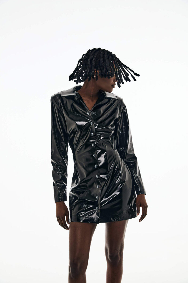 Pixie Vinyl Dress - Image 4