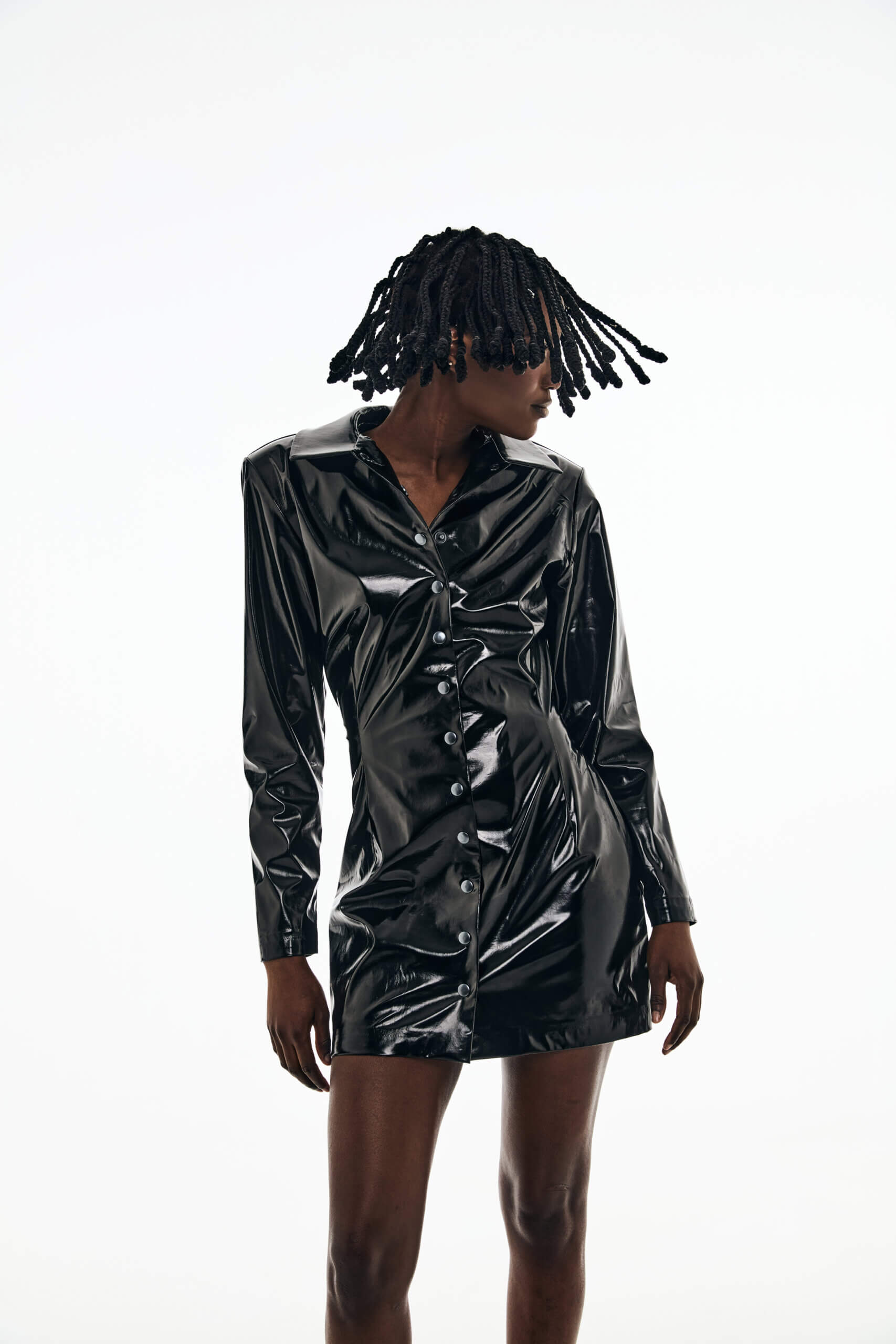 Pixie Vinyl Dress - Image 4