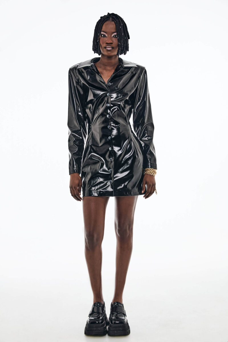 Pixie Vinyl Dress - Image 2