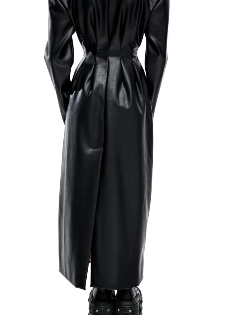 Aurora Faux Leather Maxi Coat