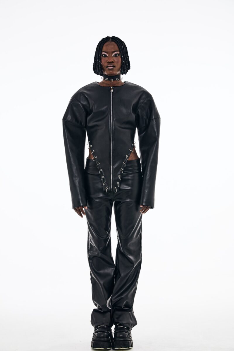 Loose Fit Leather Pants - Image 6