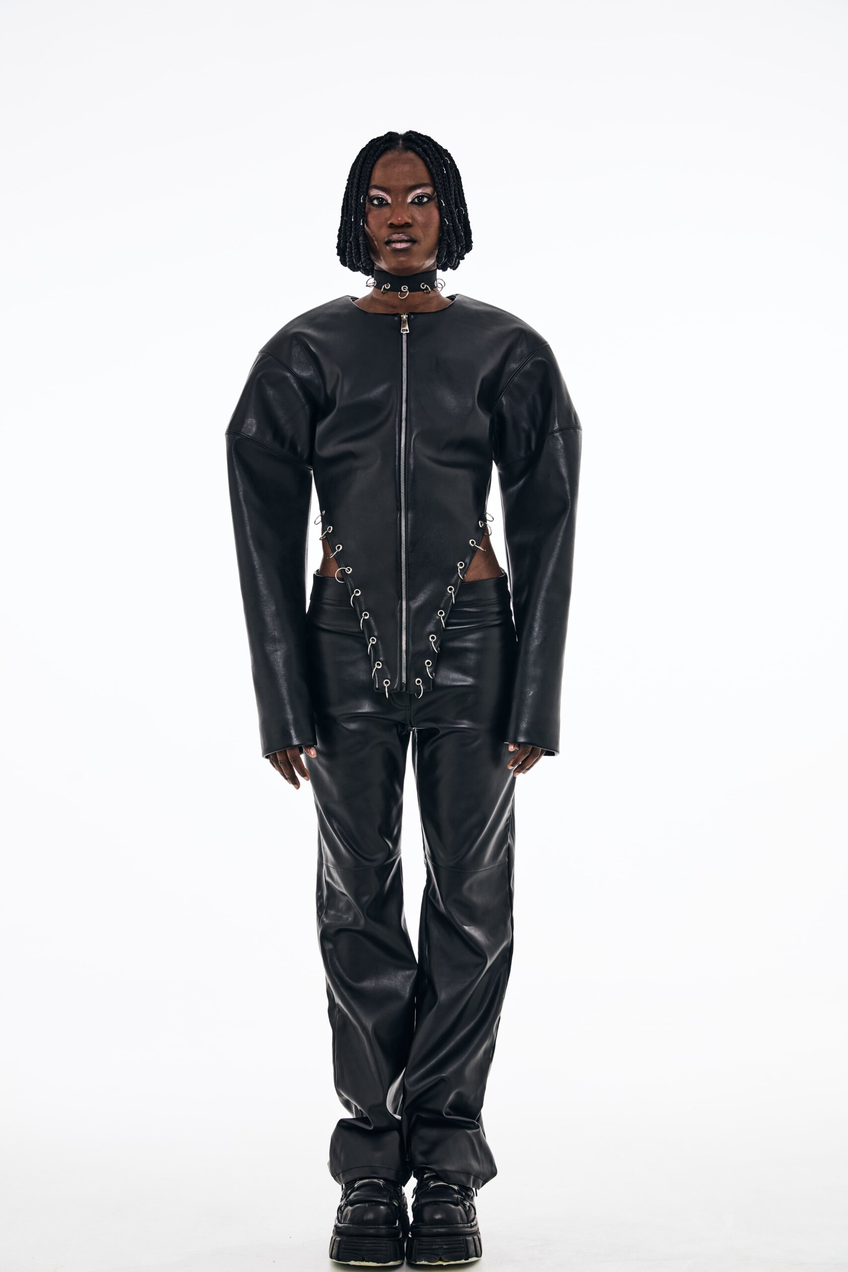 Loose Fit Leather Pants - Image 6
