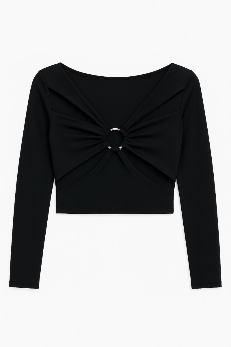 Mermaid Black Top - Part Of Set - Image 1