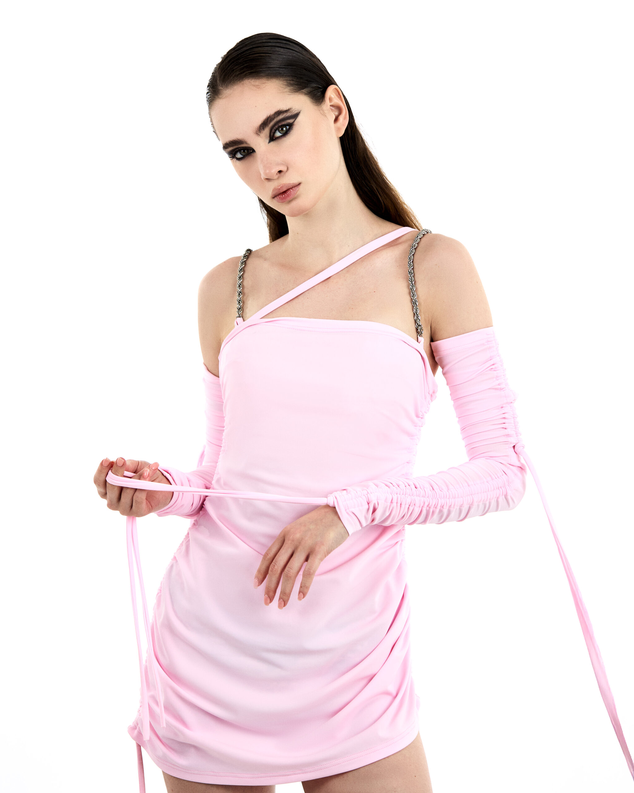 Amelia Dress In Pink - Image 2
