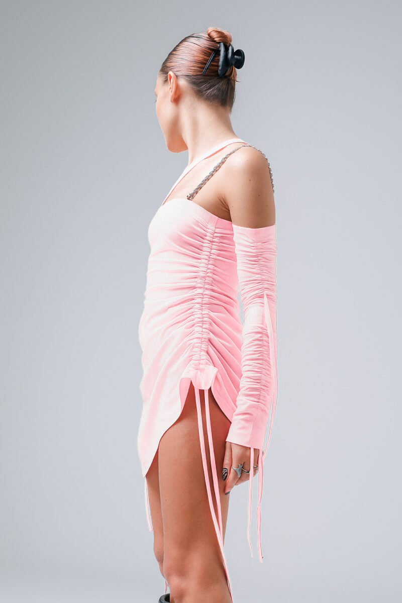 Amelia Dress In Pink - Image 3