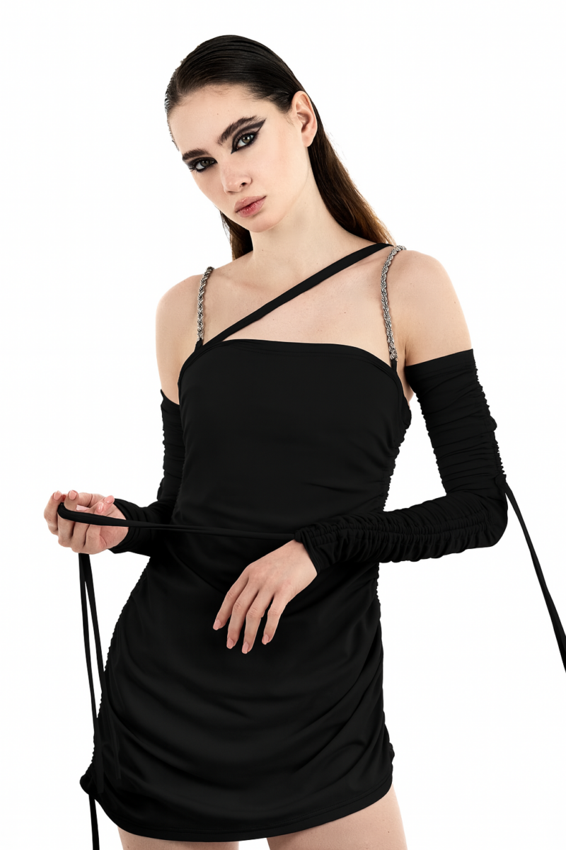 Amelia Dress In Black - Image 2