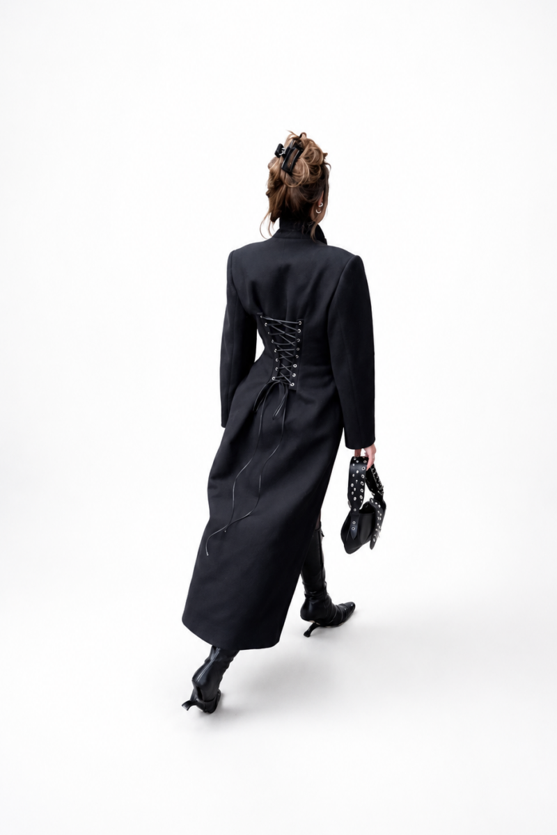 Nocturne Corset Coat in Wool - Image 6