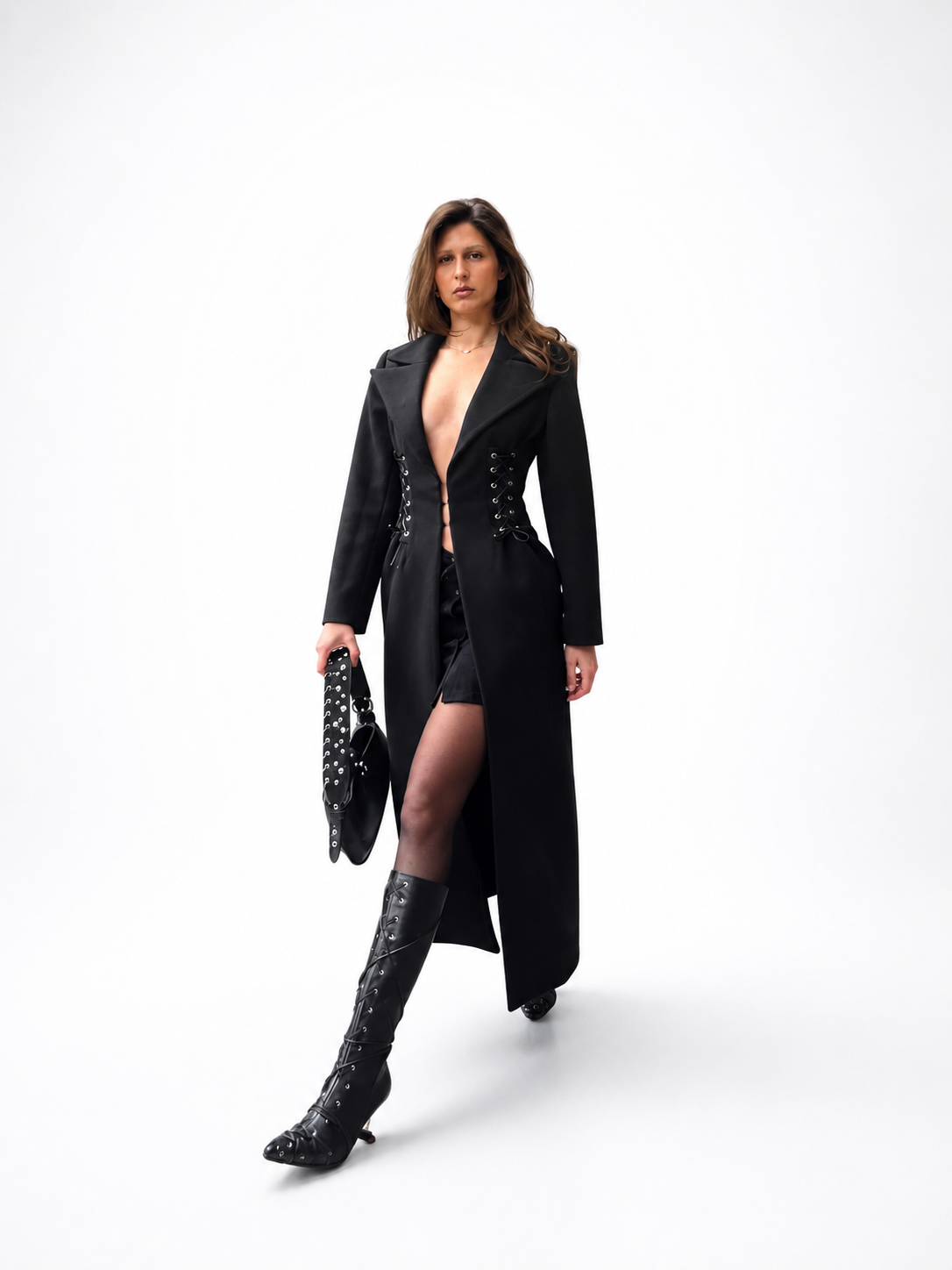 Nocturne Corset Coat in Wool - Image 7