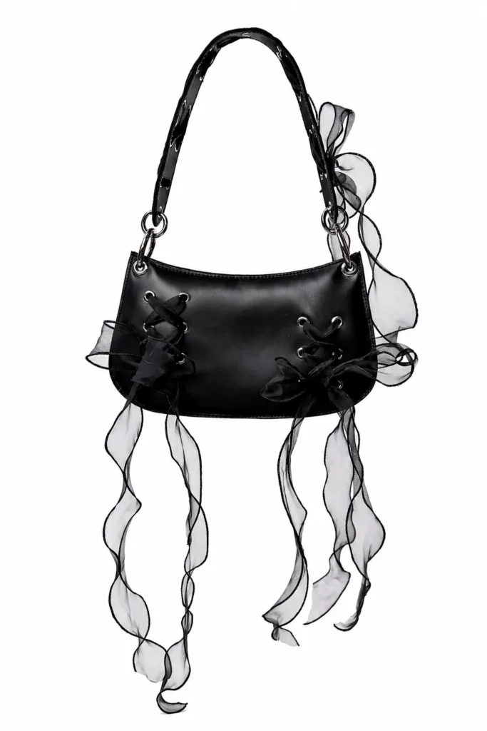 Organza Veil Bag in Black