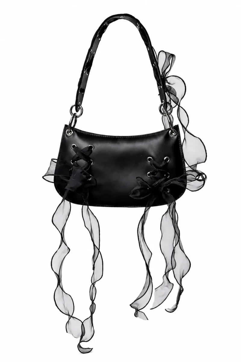 Organza Veil Bag in Black