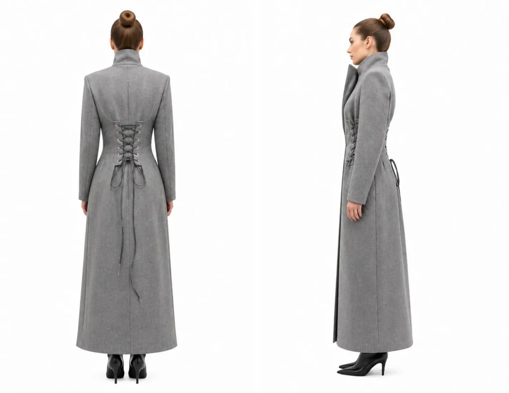 Nocturne Corset Coat in Cabardine