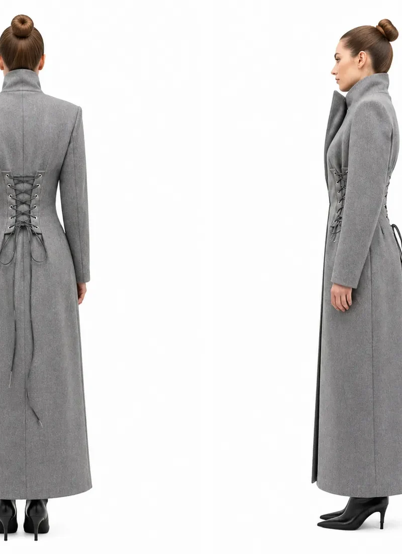 Nocturne Corset Coat in Cabardine - Image 4