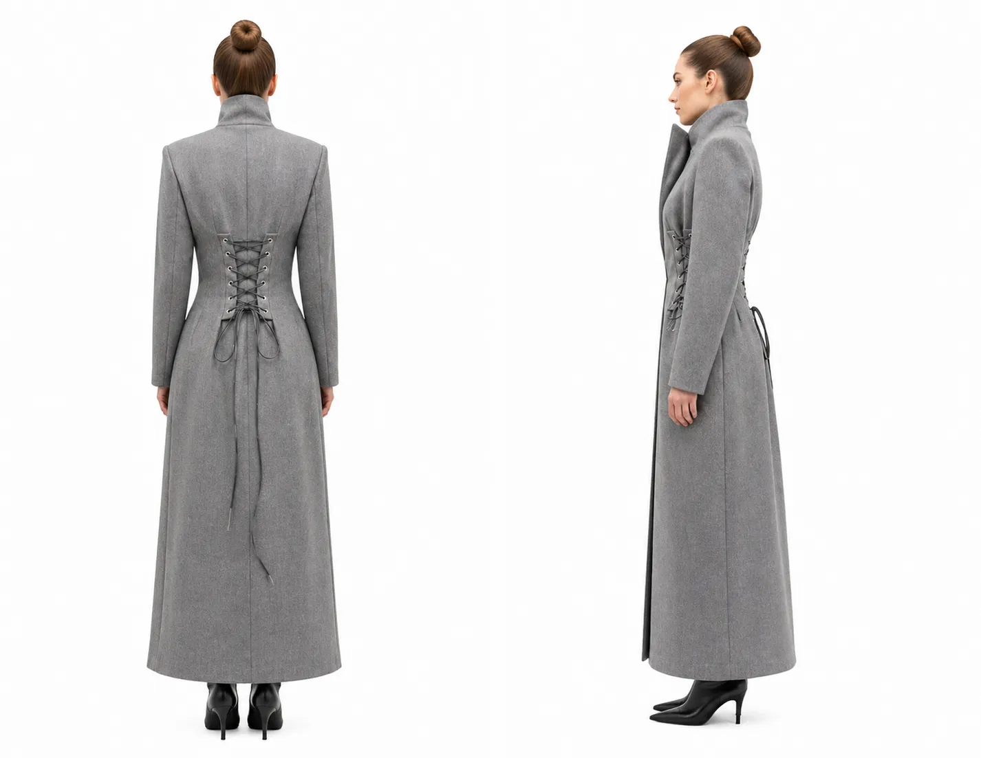 Nocturne Corset Coat in Cabardine - Image 4