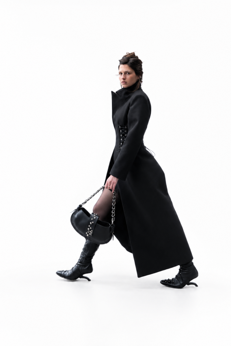 Nocturne Corset Coat in Wool - Image 8
