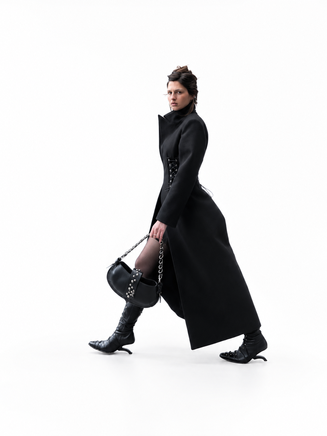 Nocturne Corset Coat in Wool - Image 8
