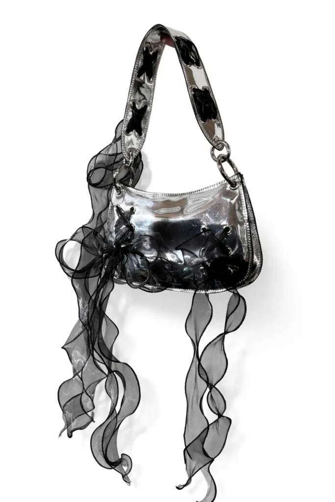 Organza Veil Bag in Silver