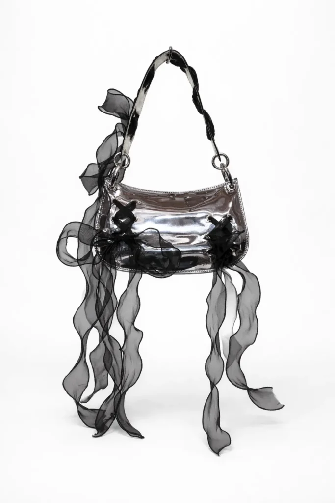 Organza Veil Bag in Silver