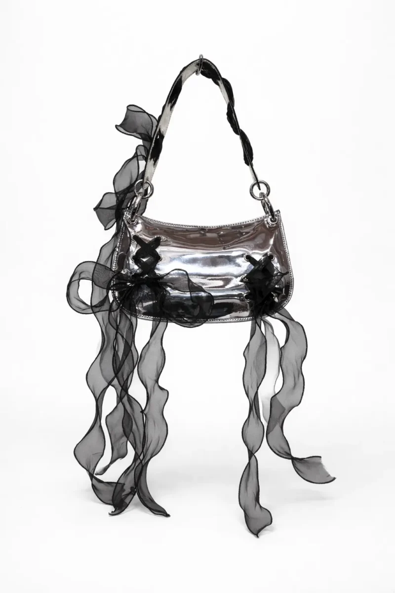 Organza Veil Bag in Silver