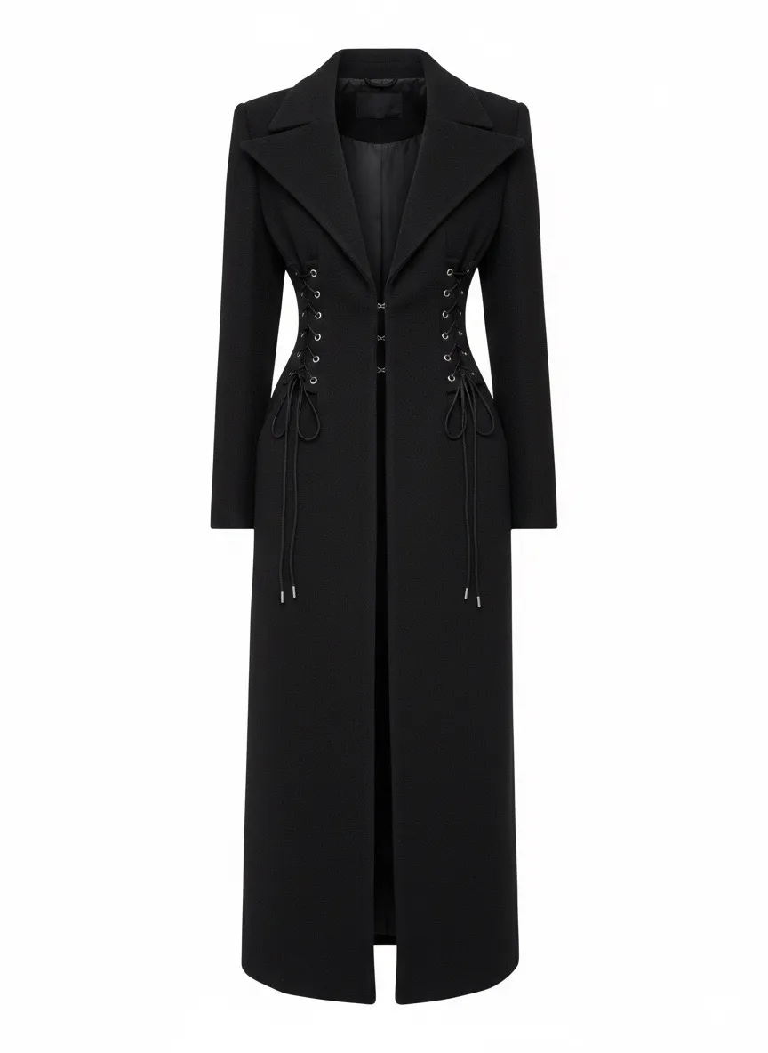Nocturne Corset Coat in Wool - Image 1