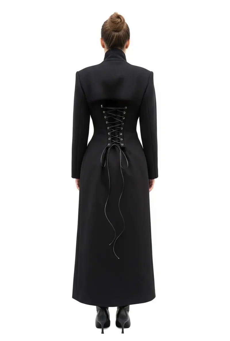 Nocturne Corset Coat in Wool - Image 3