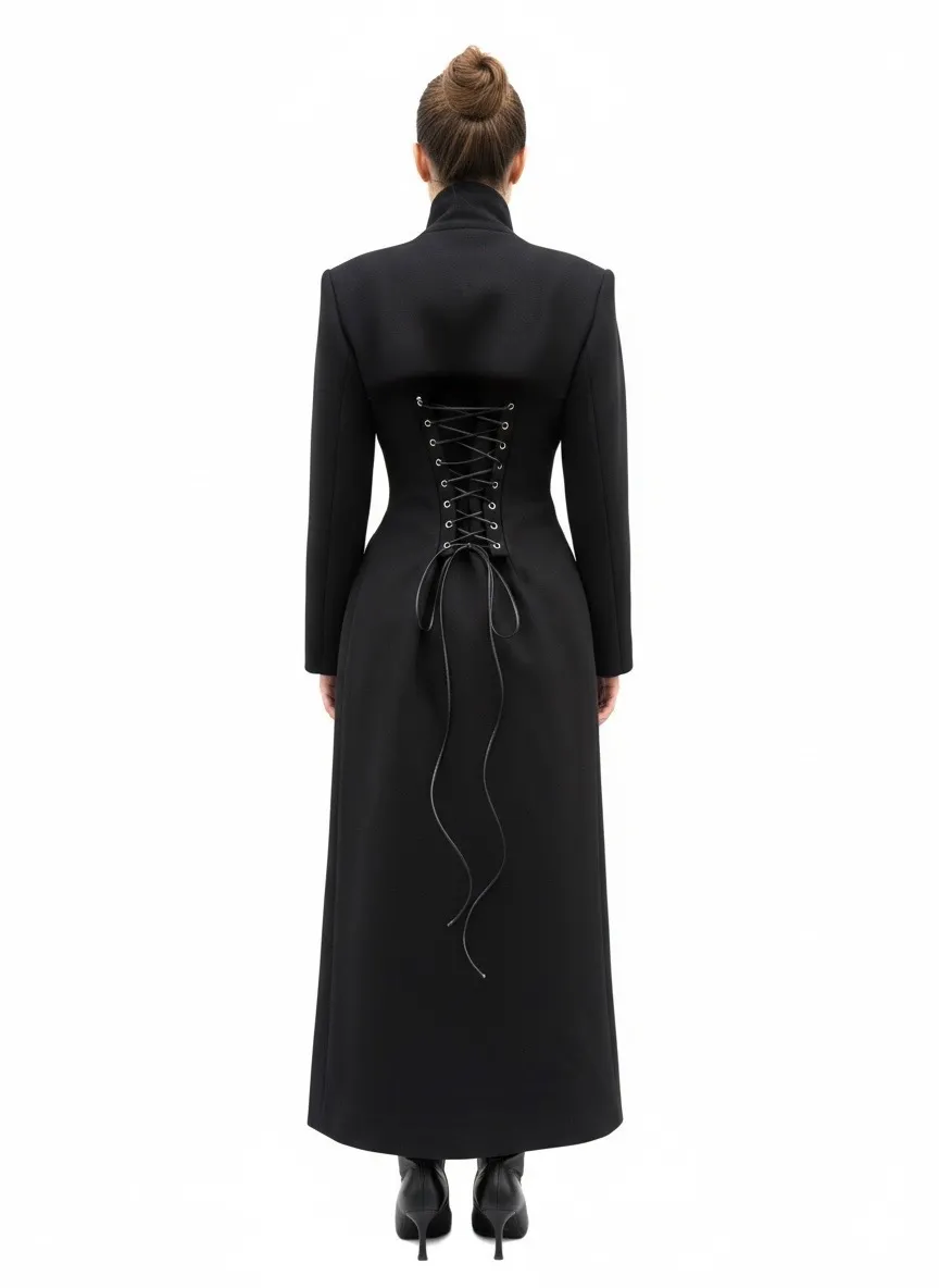 Nocturne Corset Coat in Wool - Image 3