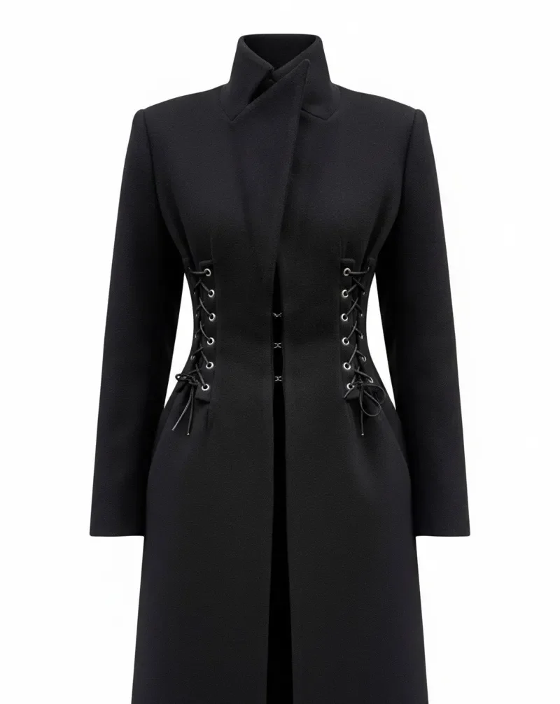 Nocturne Corset Coat in Wool - Image 4
