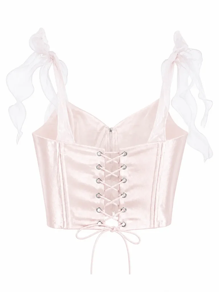 Obsidian Corset Part Of Set in Pink-Ivory