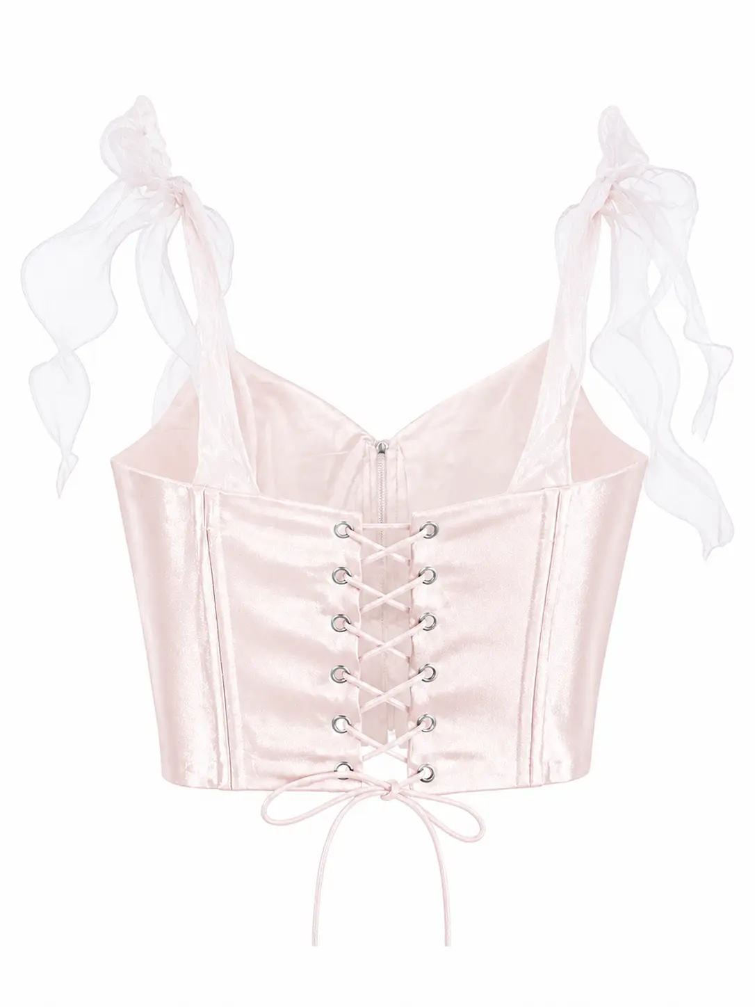 Obsidian Corset Part Of Set in Pink-Ivory - Image 11