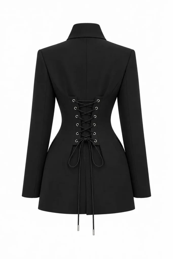 Nocturne Corset Blazer in Black