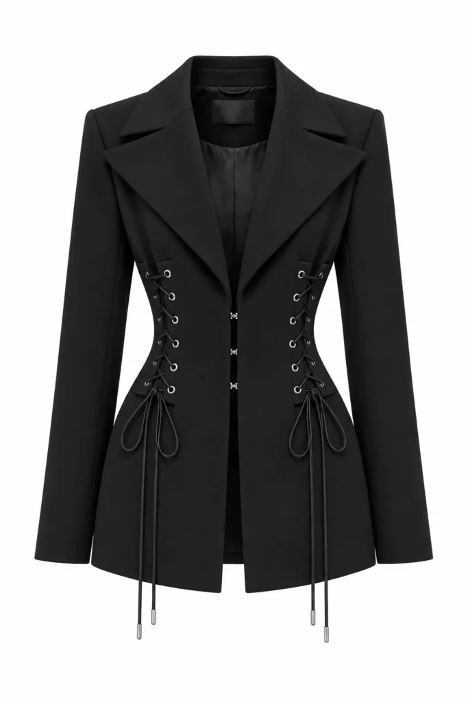 Nocturne Corset Blazer in Black
