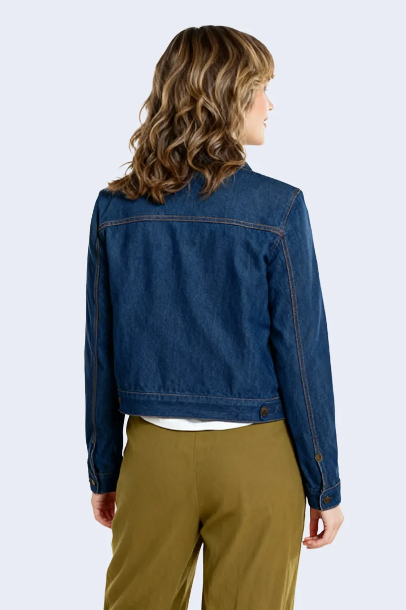 Denim Crop Jacket - Image 4