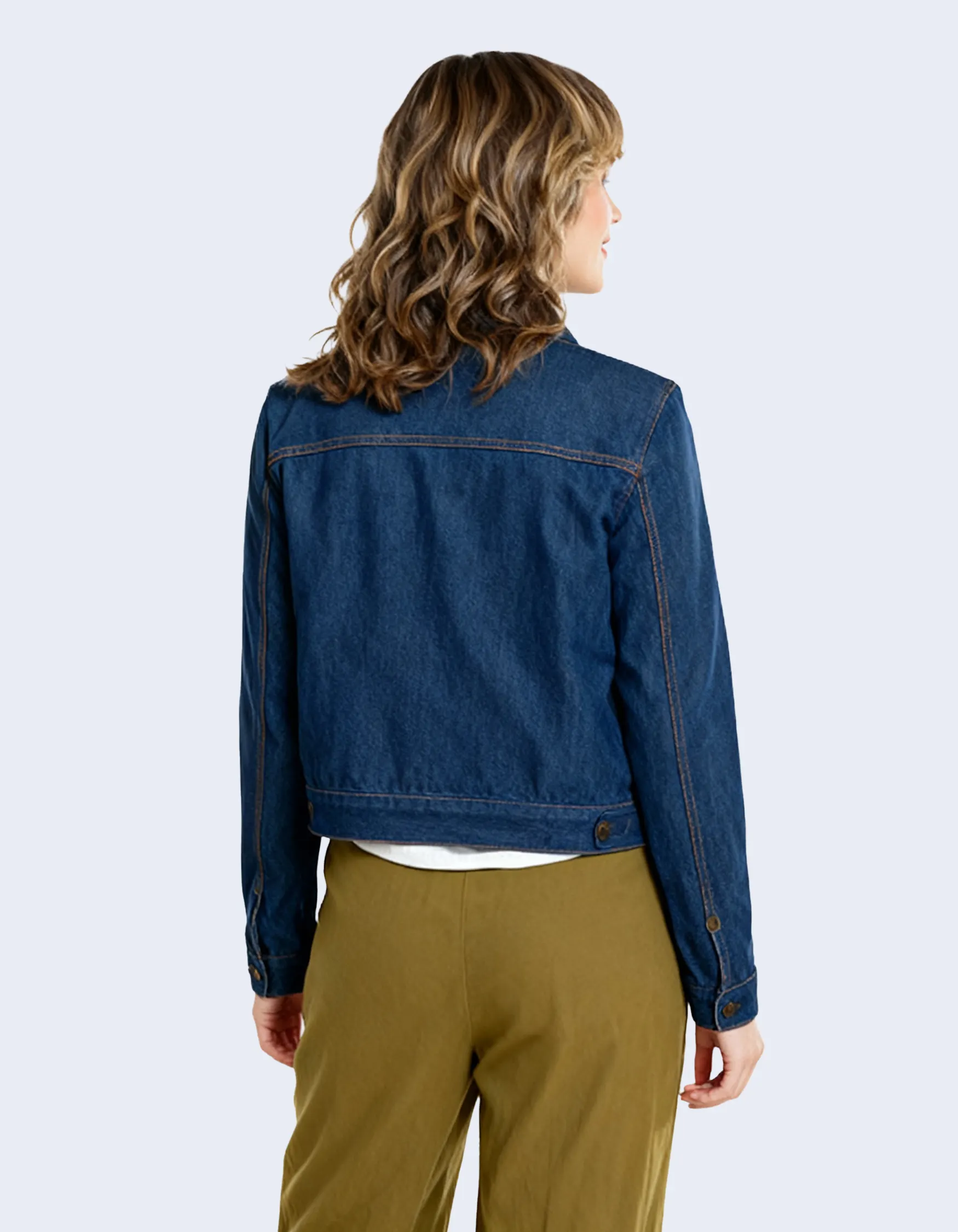 Denim Crop Jacket - Image 4